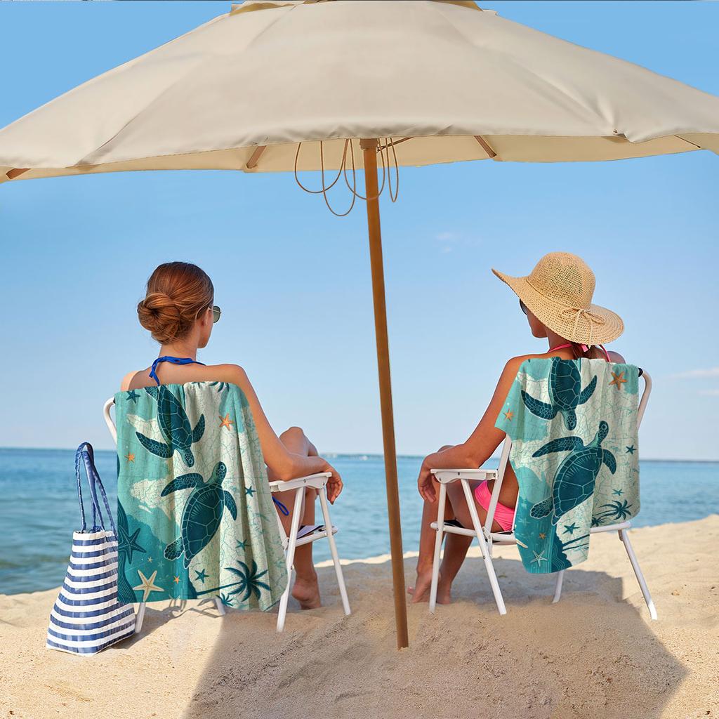 sea turtle Print Towel Sport QuickDrying Super Absorbent Camping Towel Super Soft Lightweight Gym Swimming Yoga Beach Towel