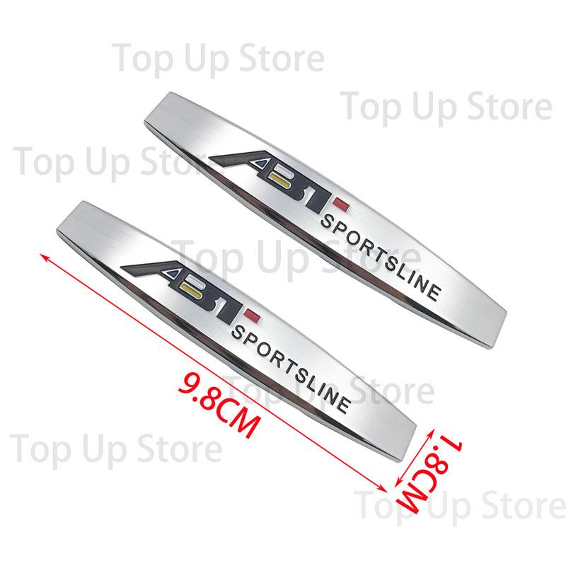 3D Metal Car Styling ABT Sportsline Emblem Sticker Badge For A3 A4 A5 A6 A7 A8 S2 S3 S4 S5 RS Q8 Body Decoration