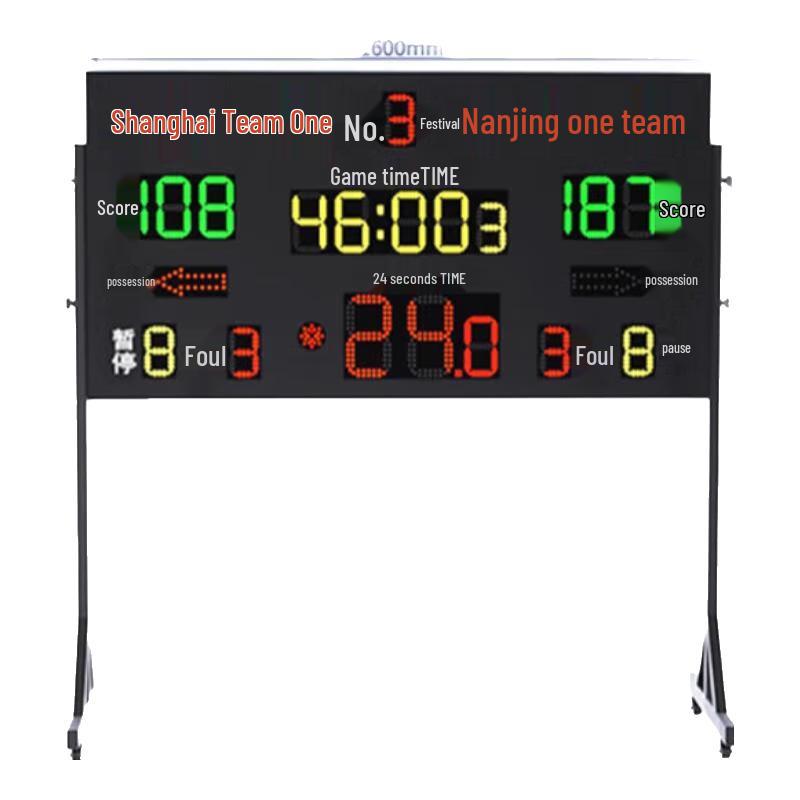 Basketball Electronic Scoreboard with 24-Second Timer