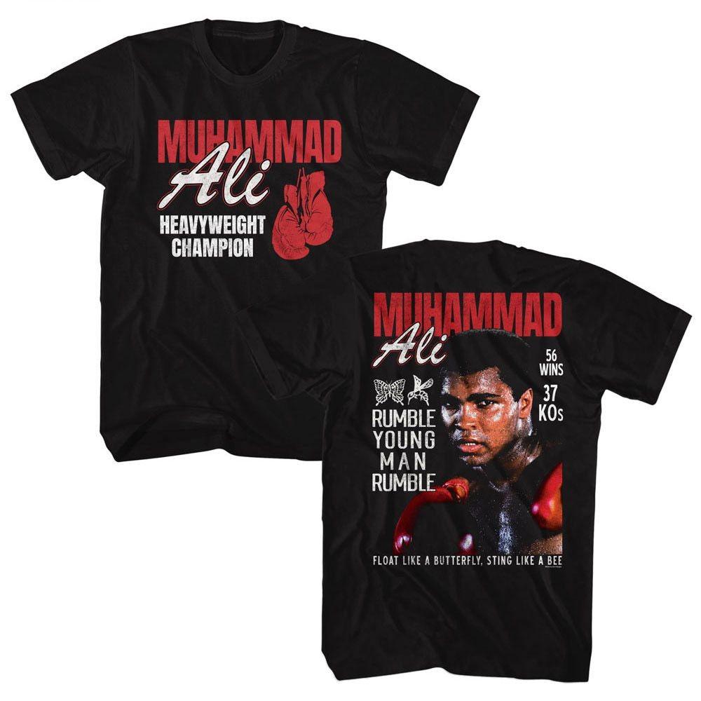 Muhammad Ali Heavyweight Champ Black Icon Boxing Shirt S