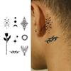 Y2K Sexy Butterfly English Cross Finger Waist Belly Tattoo Sticker Holiday Party Decoration Sticker