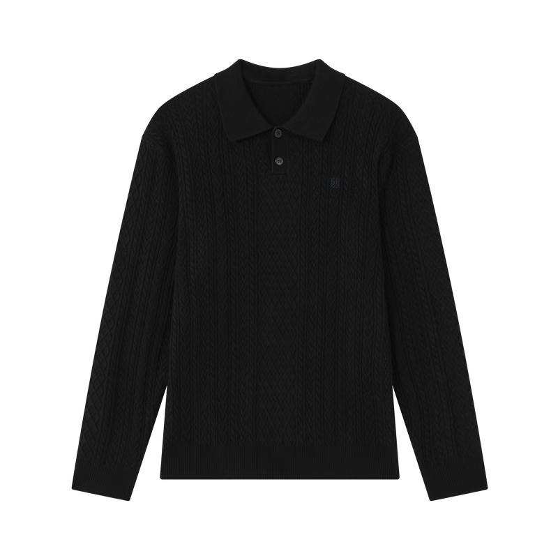 

K-Boxing Men s Autumn/Winter Seagull Collar Wool Blend Knit Sweater XL