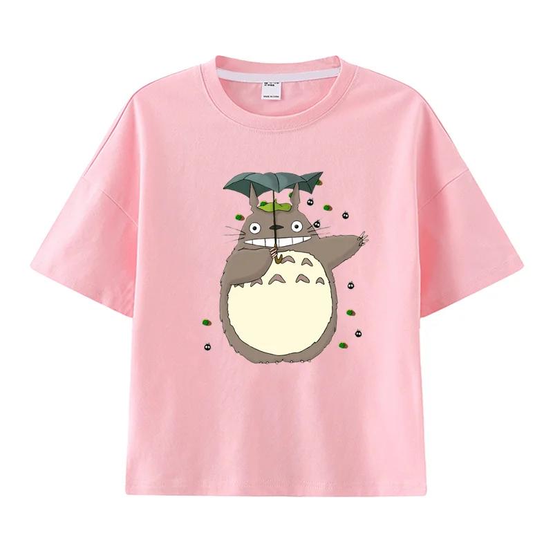 Sommer Cartoon Miyazaki Totoro Aufdruck Kinder Baumwoll-T-Shirt Kurzarm Streetwear Mädchen Kleidung Süß Lustig Kinder T-Shirts Oberteil