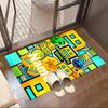 Custom Name Personalized Geometry Dash Print Carpet, Versatile Home Decor Rug, for Playroom, Apartment, Balcony, Entryway, Hallway Gift