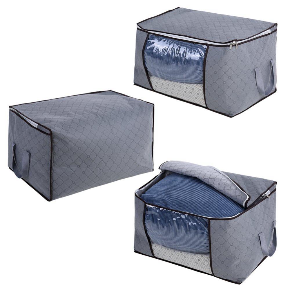 Large Zippered Storage Bag Durable Foldable Storage Bag Seasonal Storage Storage Bag  For Quilt