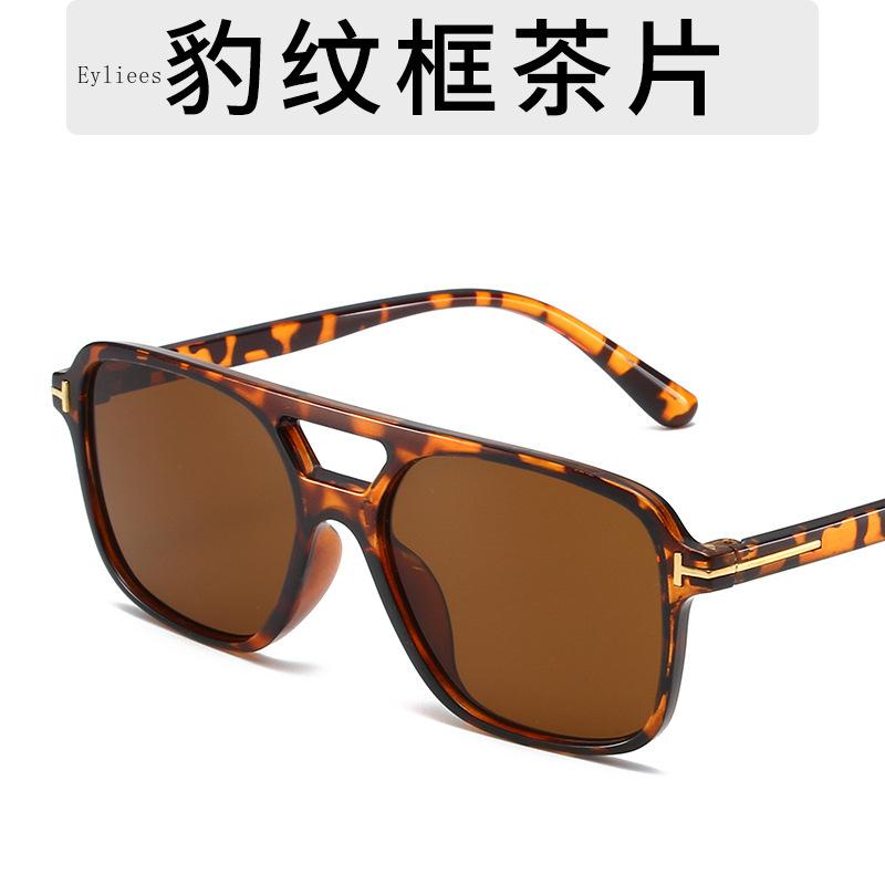 Vintage Classic  Designer Double Bridge Square Sunglasses Women For Men Male Luxury Sun Glasses Punk Big Frame Shades UV400