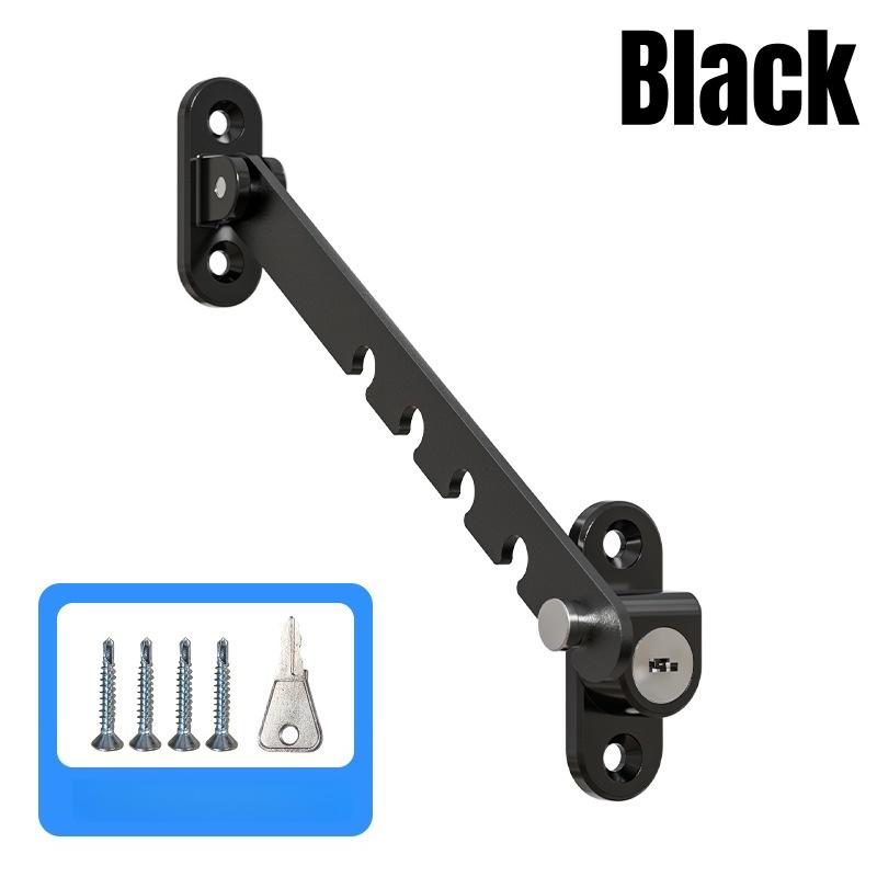 5 Levels Adjustable Inner Window Limiter,With Key,Children Safety Locks,Windows Sash Lock,Latch Position Stopper,Windproof Fixer