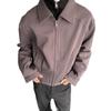 Korean Style High-End Men's Retro Lapel Jacket Coat - 3D Cut Solid Color