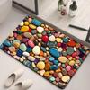 Non-Slip 3D Pebble Bath Mat, Quick Dry Diatom Mud Absorbent Mat, Anti-Slip Shower Floor Mat for Bathroom