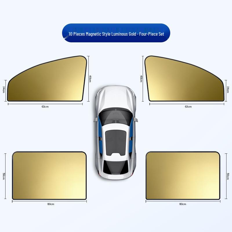 Parasol Magnético para Coche Plata Titanio - Protección Solar de Verano y Protección Total contra la Luz.