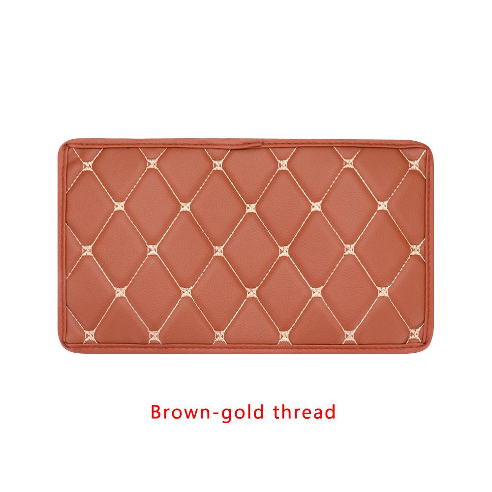 

1 шт., Автомобильный подлокотник, крышка для центральной консоли, кожаная подушка, подлокотник, аксессуар коричневый