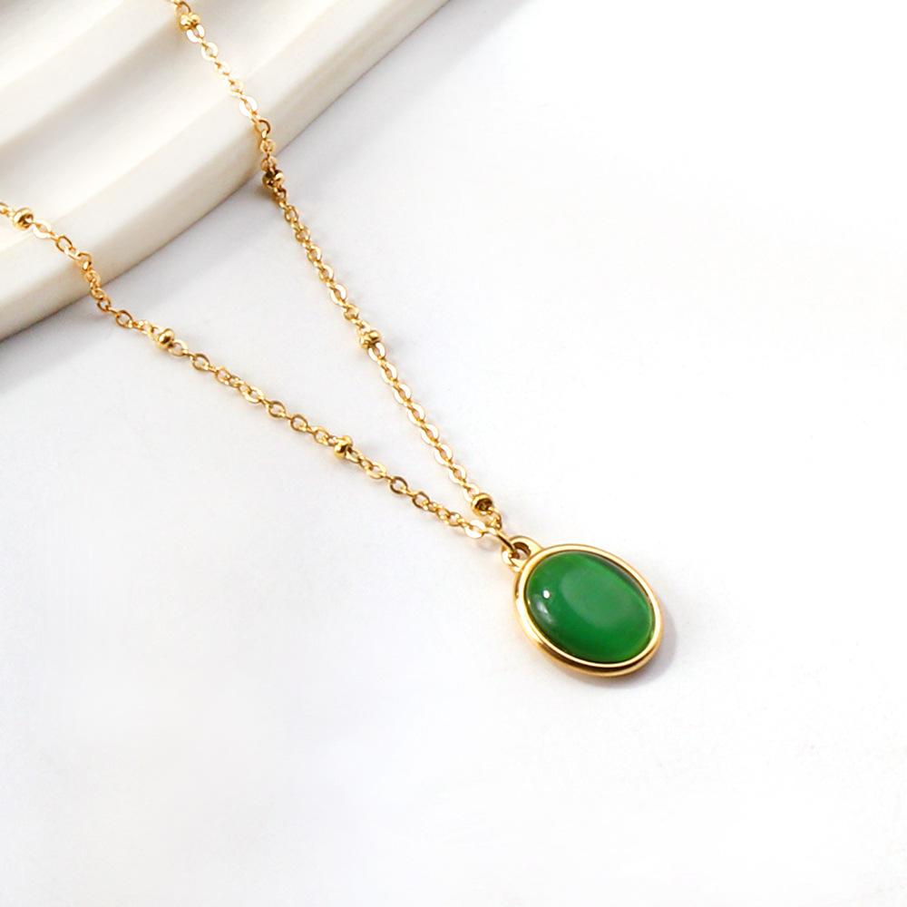 Fashion Titanium Steel Necklace Women Light Luxury Minimalist Hip Hop Pendant Jewelry for Daily Wear