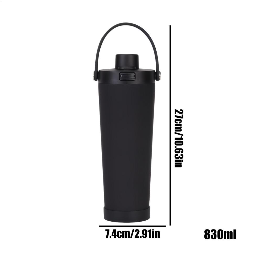 

Insulated Mug Stainless Steel Cup With Lid Portable Hot Cold Drinks Tumbler For Tea Coffee Beverage Hiking Travel Office Outdoor 830ml чорний