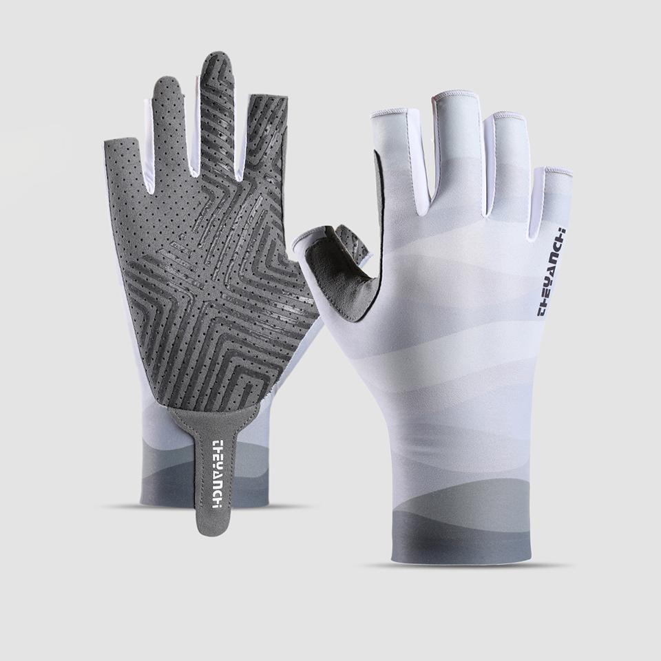 

1Pair Open Finger Fishing Gloves Light And Comfortable Sun Protection Gloves Non-Slip Wear-Resistant And Quick-Drying Men Women XL