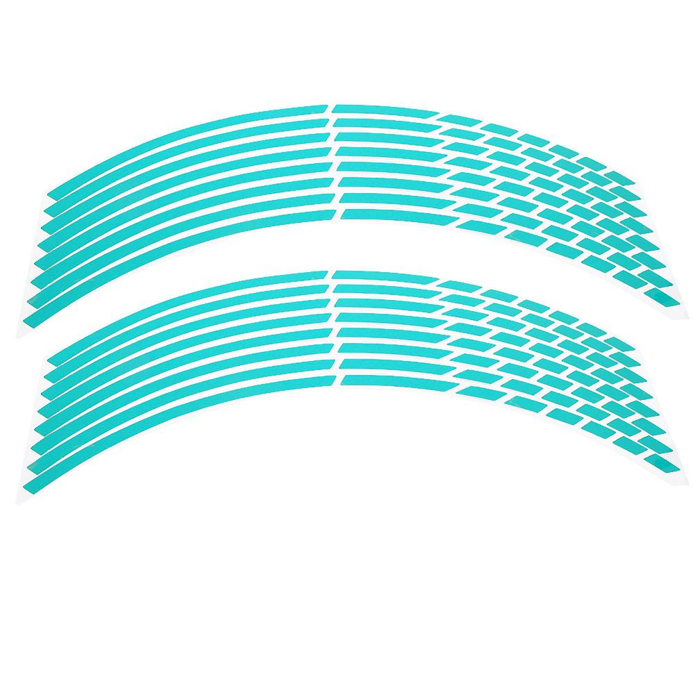16pcs Bike Motorcycle 16-18inch Reflective Wheel Strip Stickers Decoration Accessory(Blue)