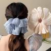 Hair Tie Imitation Pearls Large Elastic Hair Band Double Layer Soft Fabric Hair Scrunchie Hair Accessories