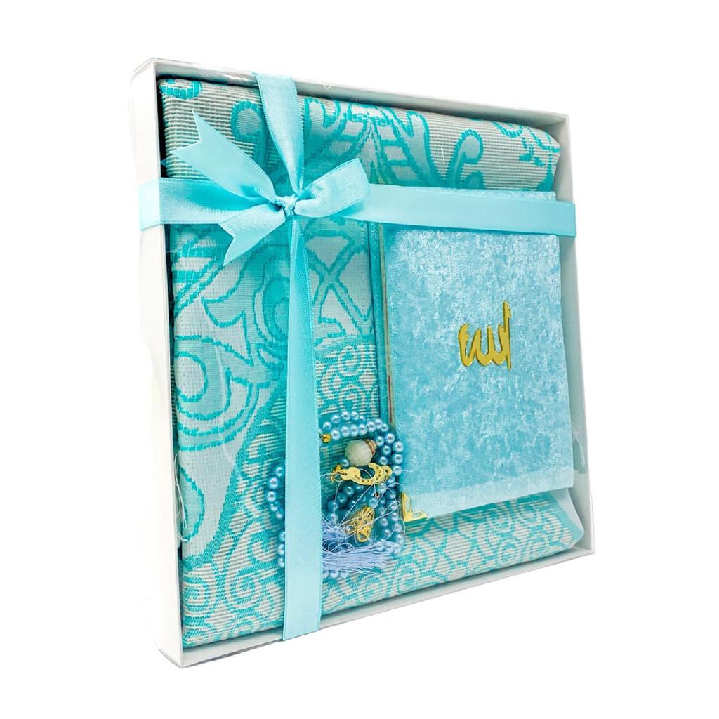 Mitgift Geschenk Yasin Gebetsteppich Gebetsperlen Set Luxus