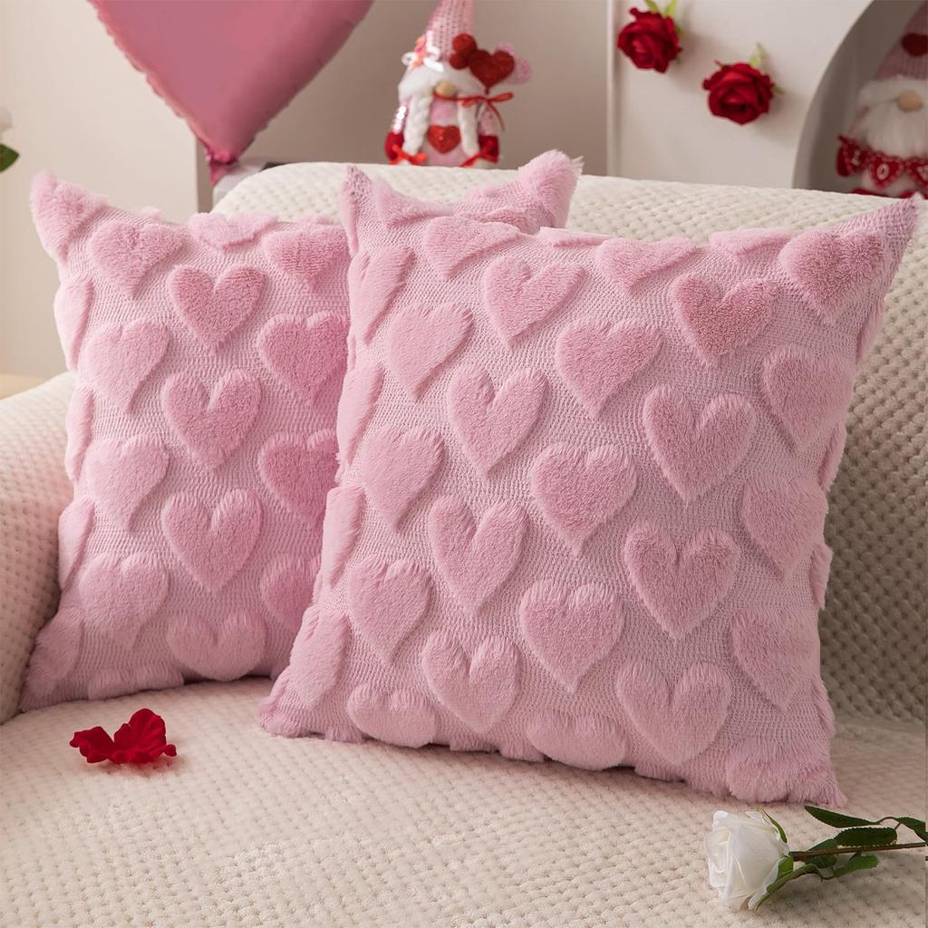 Creative Throw Pillow Cover Multi-Purpose Festive Decoration Cushion Sleeve Soft Jacquard Throw Pillow Case for Valentine's Day