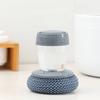 Kitchen Cleaning Brush Stove Sisal Thick Brown Short Handle Round Dish Dishwashing Bamboo and Wood Pot