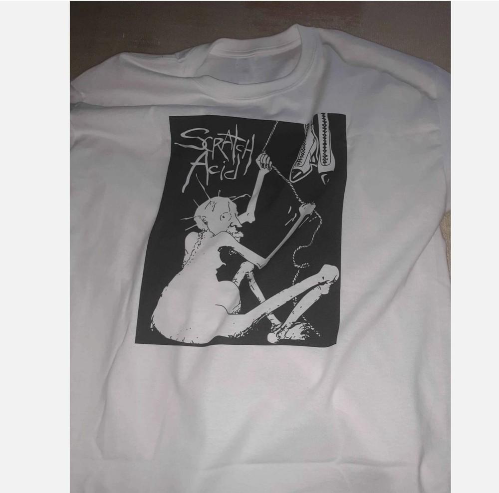 Vtg Scratch Acid Band Album Music Cotton White All Size Unisex Shirt Unisex T-Shirt M