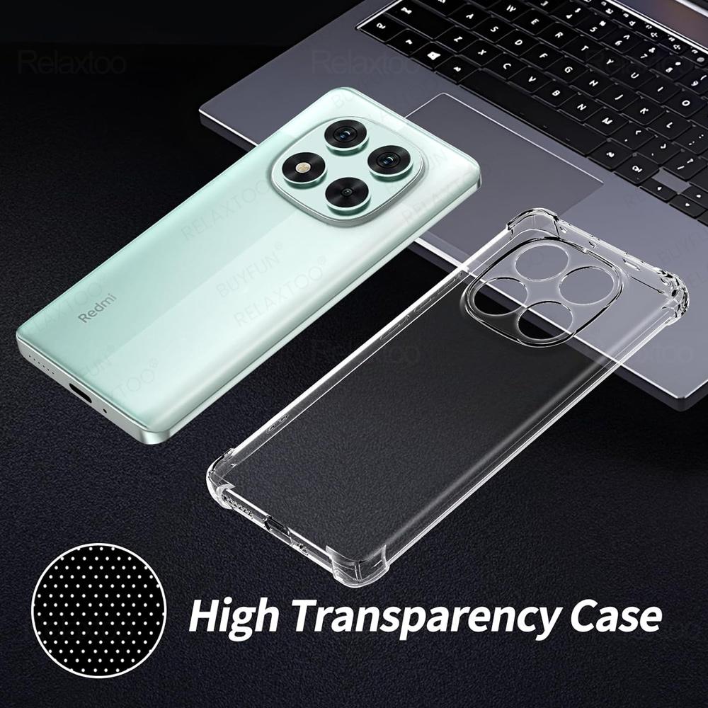 

Прозорий чохол для Xiaomi Redmi Note 14 Pro 5G 4G М який прозорий чохол для телефону Ультратонкий чохол Redmy Note14 Pro+ 14Pro Plus Note14Pro 5G CN прозорий