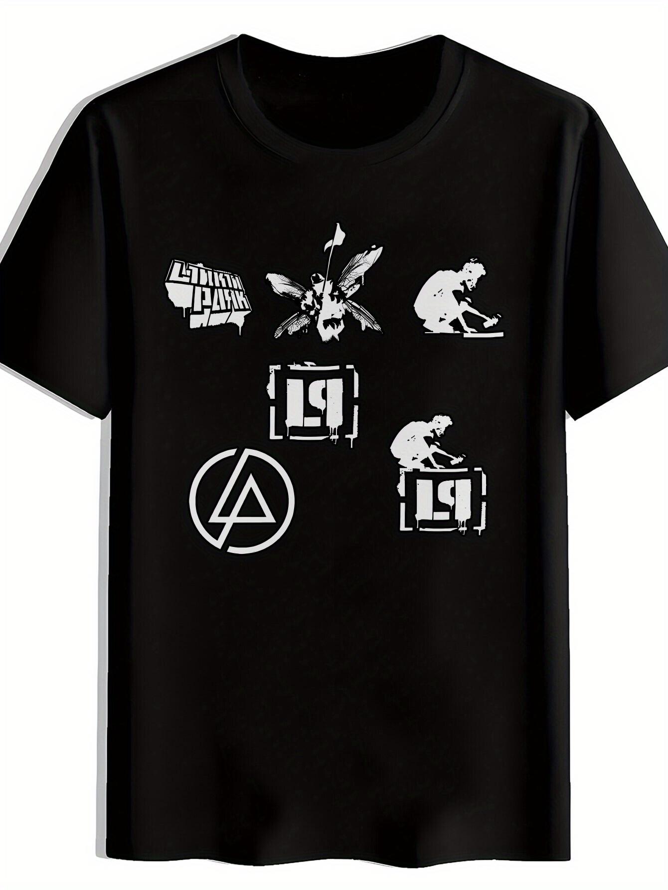 Black T-shirt with Vintage Rock Band Graphic - Stray Cat Design L