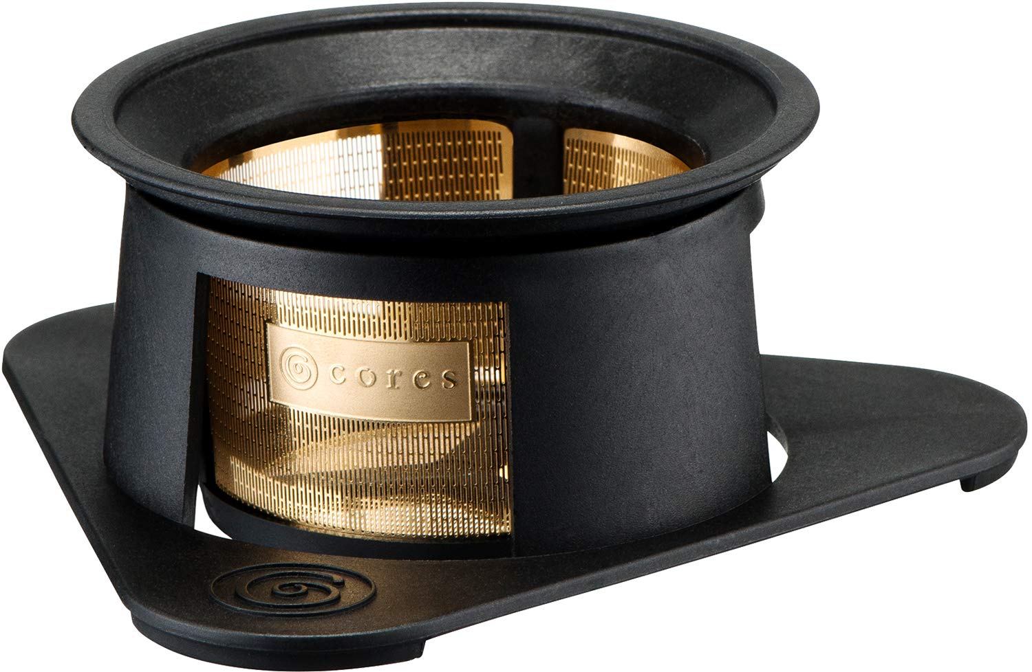 

cores Coffee Dripper, developed in collaboration with Maruyama Coffee, Gold Filter, Black, Single Cup, C211BK, No Paper Filter Required, Flavor,