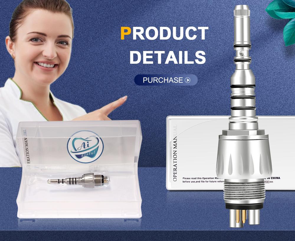 Spare Part AI-KCL6 6 Hole Self Generator LED KVO Quick Coupling Compatible Z800KL/Z900KL High Speed Handpiece Dental Equipment