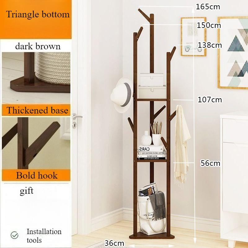 Vertical Clothes Rack Simple Clothes Hanger High-capacity Hat Rack To Ground Door Hanger Bedroom Multifunctional Storage Rack