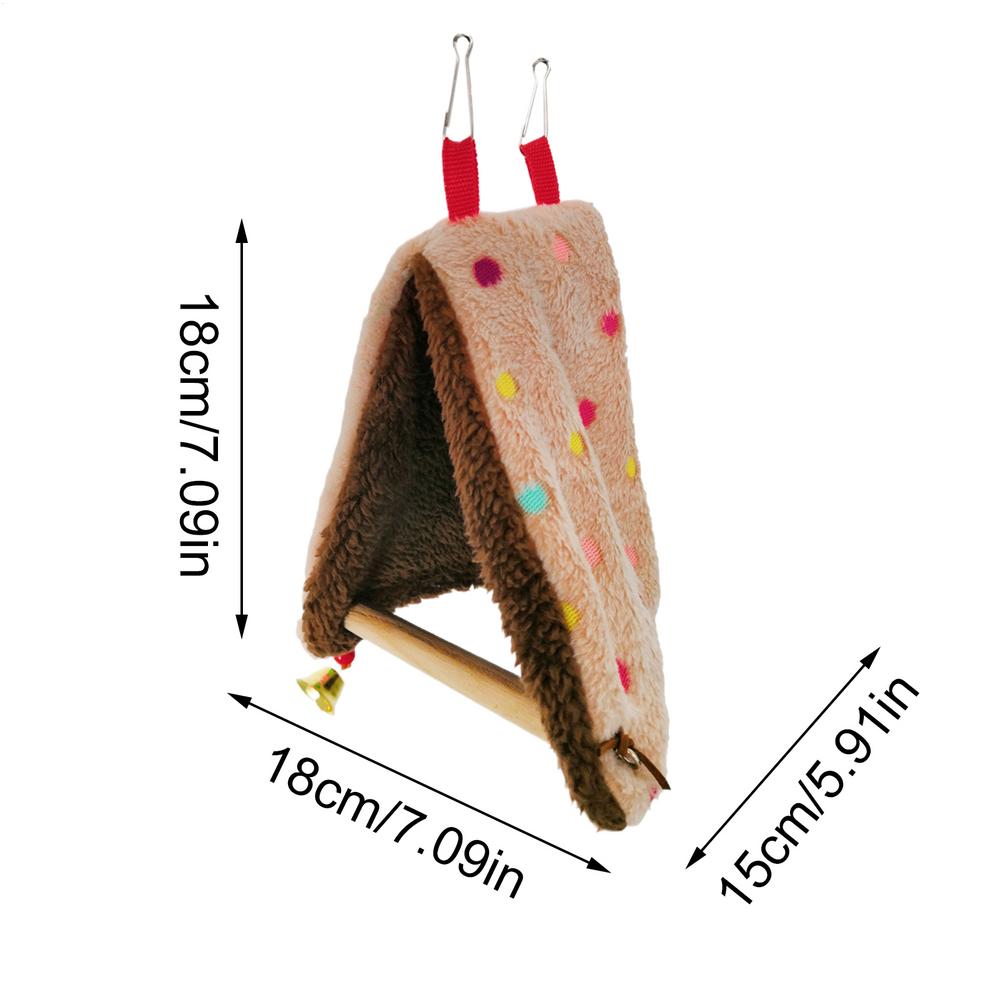 

Triangular bird nest Bird Hammock for Cage Warm Comfortable Perch House Parakeet swing with perch for Bird cage accessories