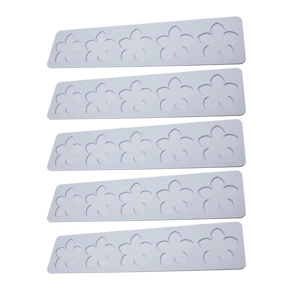 5pcs Flower Petal Pattern Lace Mat Fondant Embosser Baking Decoration Molds Cake Fondant Silicone Mould Easy to Use