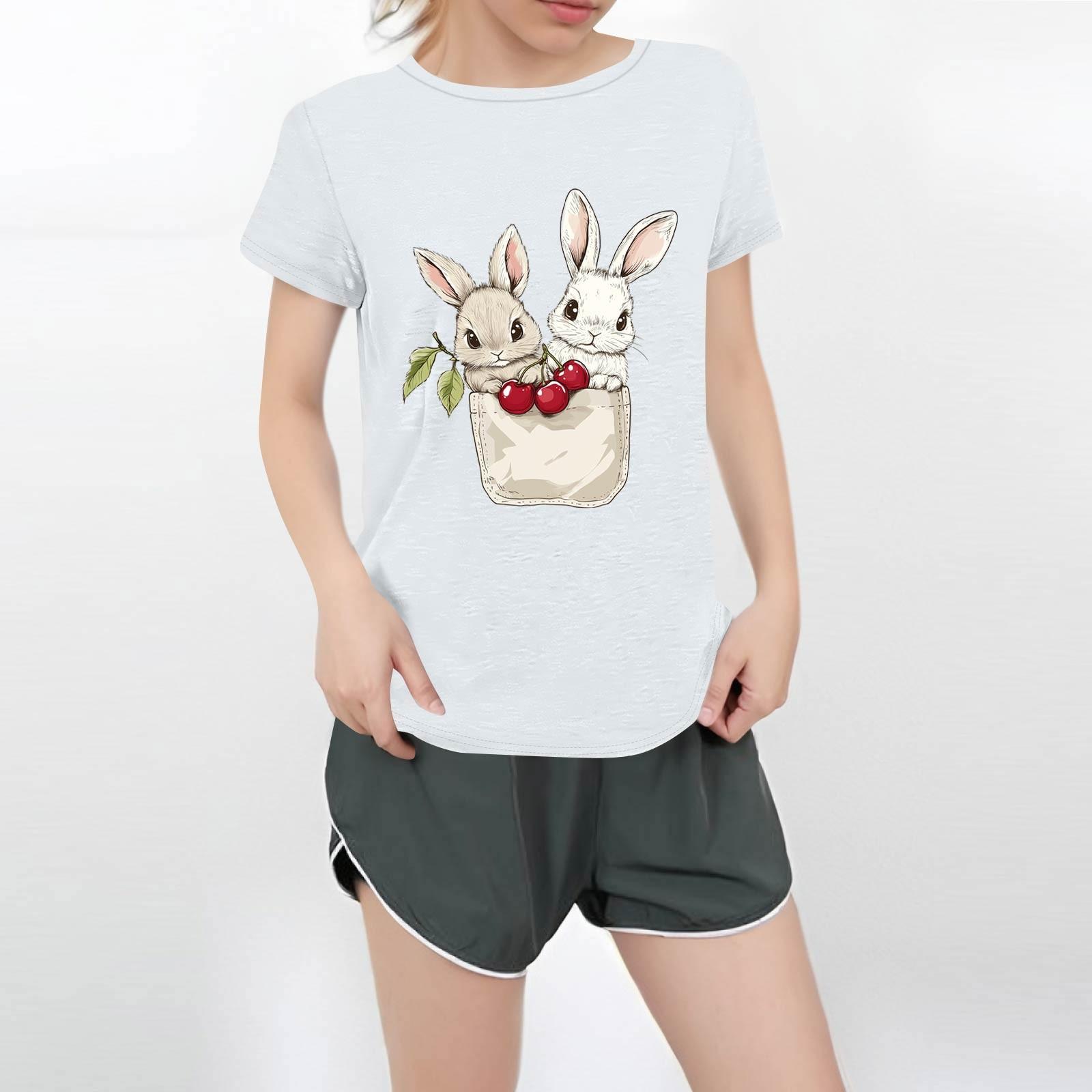 

Жіноча повсякденна футболка з круглим вирізом і короткими рукавами XL білий