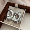 Europe and the United States Exaggerate To Show the Face, Small Wind Pockets, Large Geometric Simple Stud Earrings, Women's Niche Design Earrings