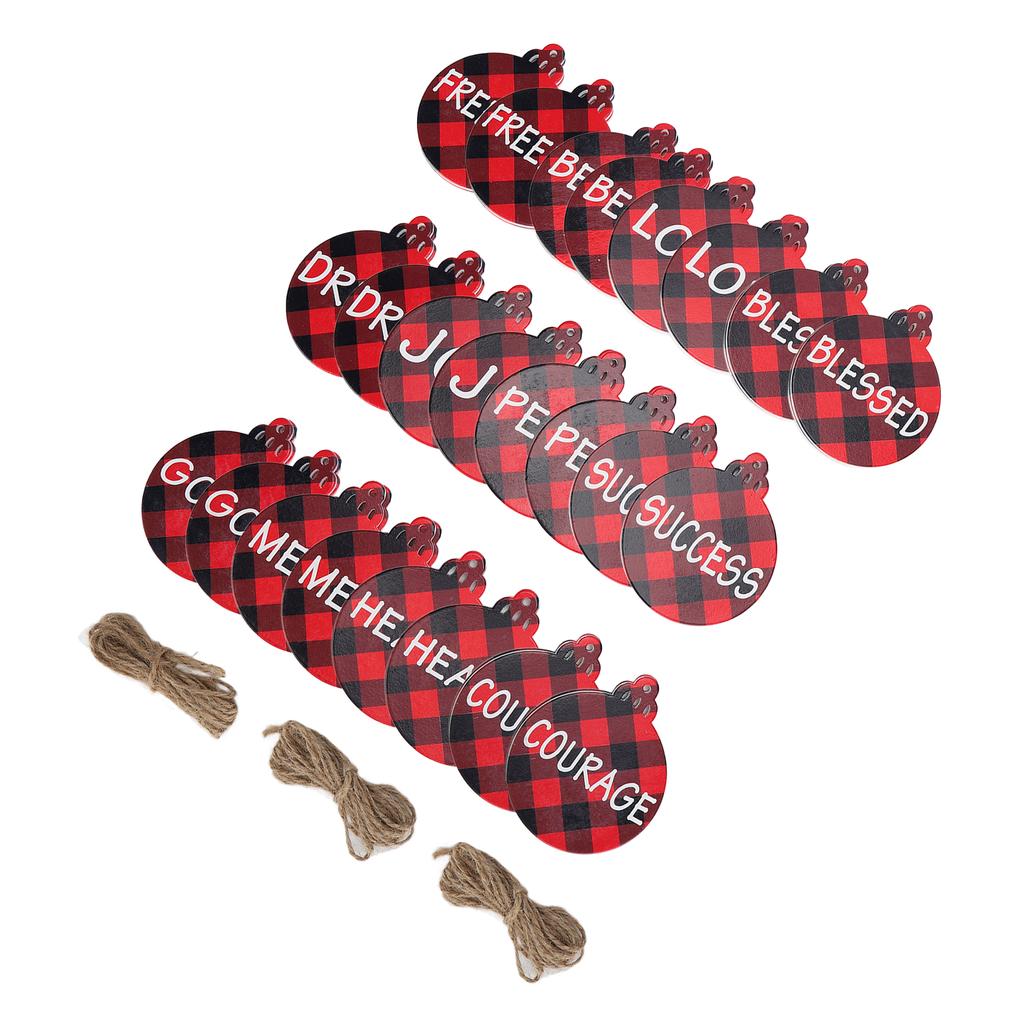 24st Juldekorationer 12 Stilar Trähantverk Semester Återanvändbar Hängande Dekorationer för Dörr Träd