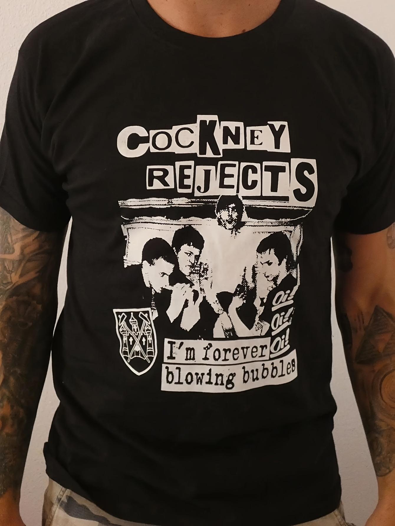 Men s Cockney Rejects Official Logo & Members T-Shirt - Iconic Punk Graphic Tee with  I m Forever Cockney  Slogan XXXL