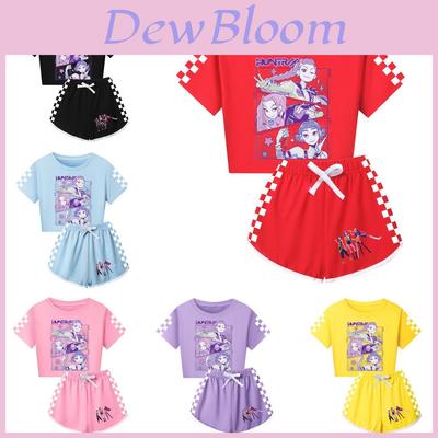 Kpop Demon Hunters Child Short Sleeve Short Pants Parent Child Pajama Set For Sleepwear Comfort
