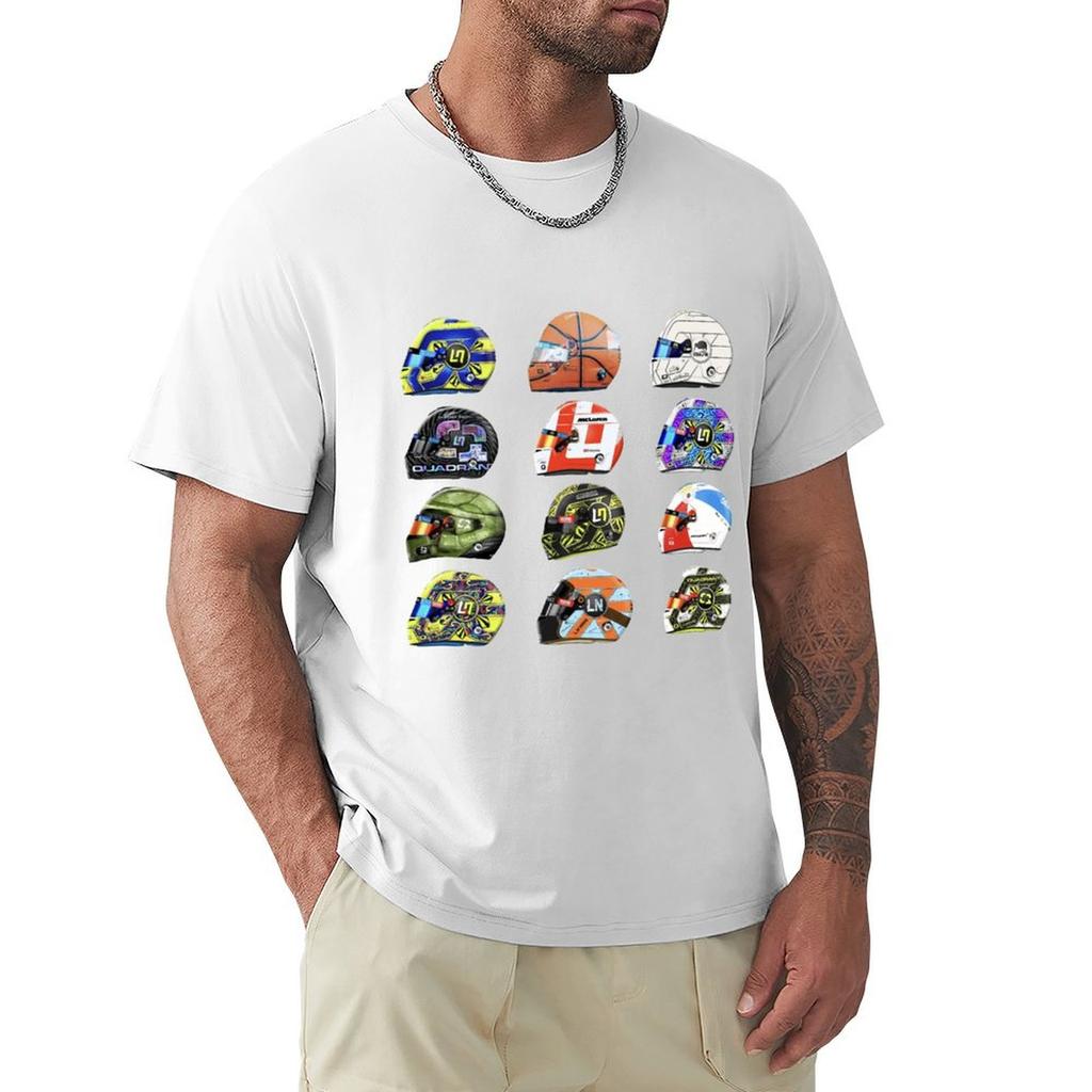 Lando Norris Helmet collection TShirt luxury tshirt sublime tees funny t shirts men