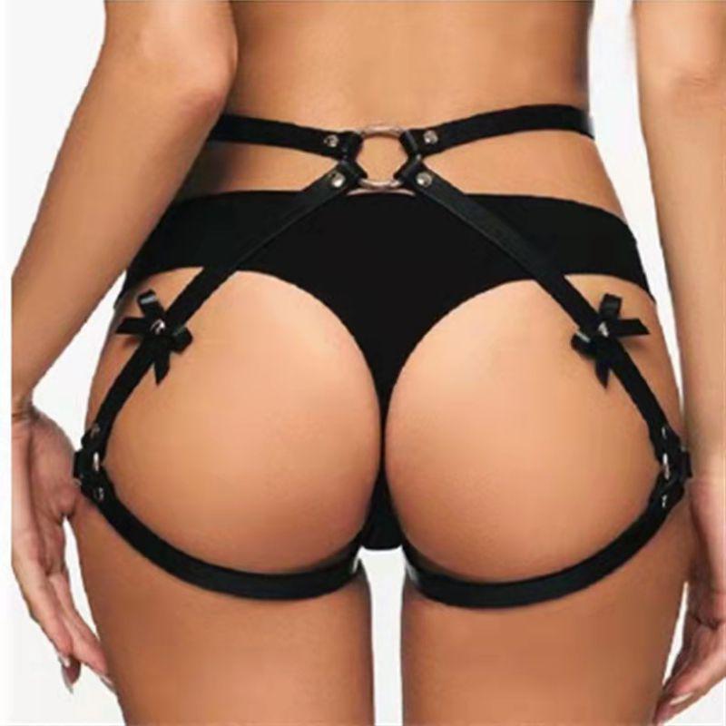 Leather Waist Chain Belt - Versatile Erotic Accessory for Women, Sexy Hollow-Out Decoration & Restraint Corset