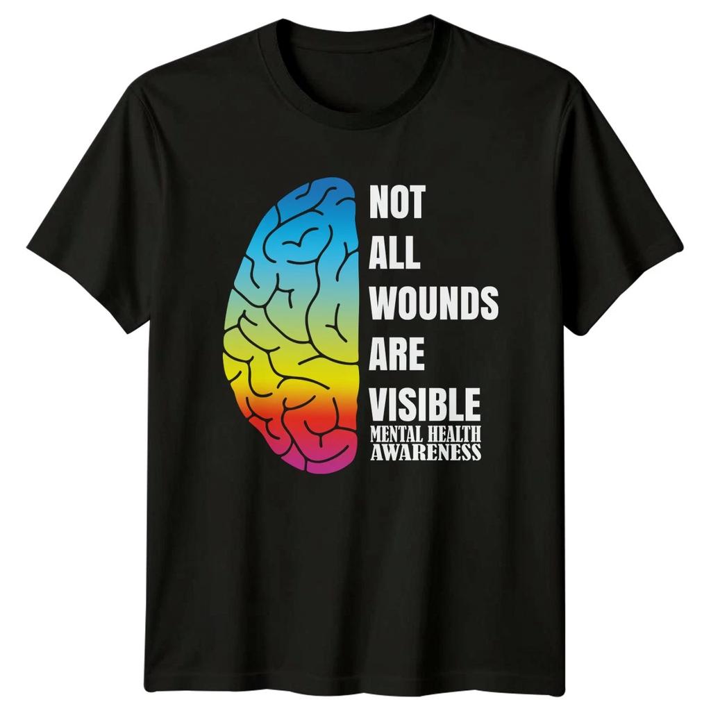 Not All Wounds Are Visible T-Shirt Mental Health Awareness Gift For Him And Her