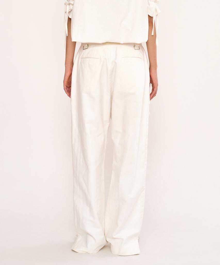 FANYOUNG Multi-Pocket Pants White