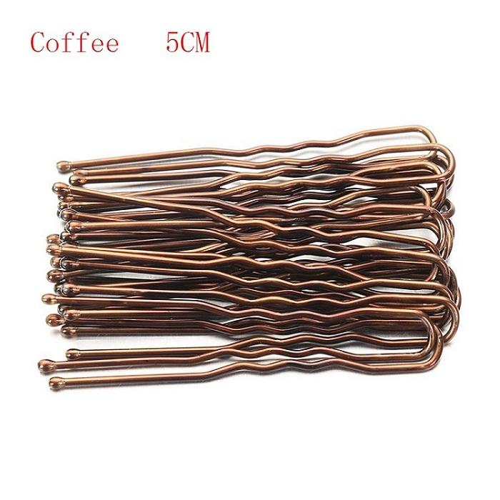 5/7cm 20Pcs U Shaped Hairpin Hair Clips Bobby Pins Metal Barrette Women Modeling Tools Bridal Hairstyle