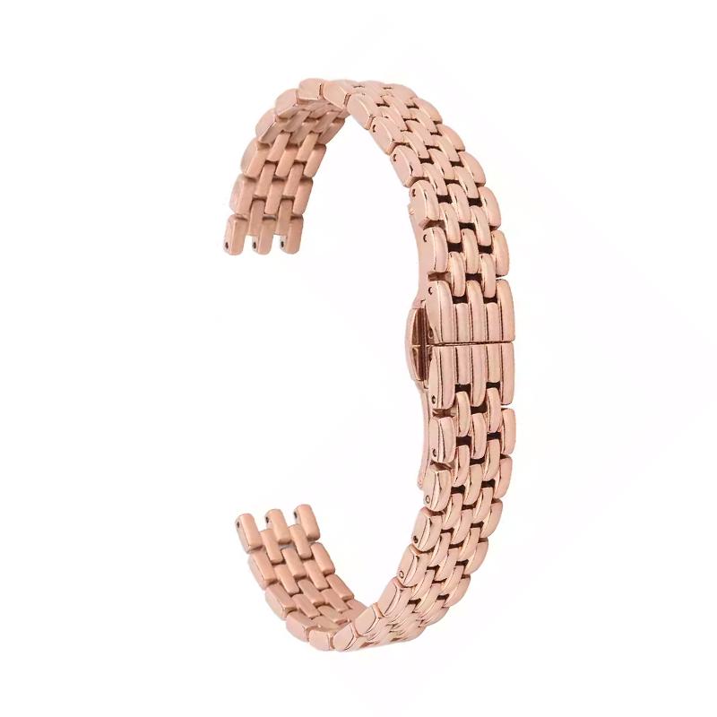 

For Armani Small Round Watch AR11354 11355 11706 11707 Concave Steel Bracelet Watch Women s Steel Metal Band 12mm Silver / Rose 12mm рожевий колір золота