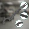 Hook Wrench Flat Handle Spanner OnePiece Tool for Plumbers, Water Meter Maintenance, Plumbing