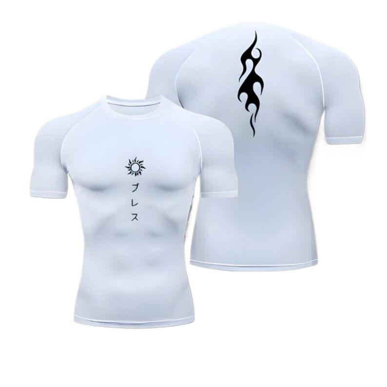 Tanjiro Compression Shirt | Compressor, Demon Slayer, Tanjiro Kamado, Hinokami Kagura, Sun Breathing, Anime, Gym, Shirt, Sport, Fitnesswear