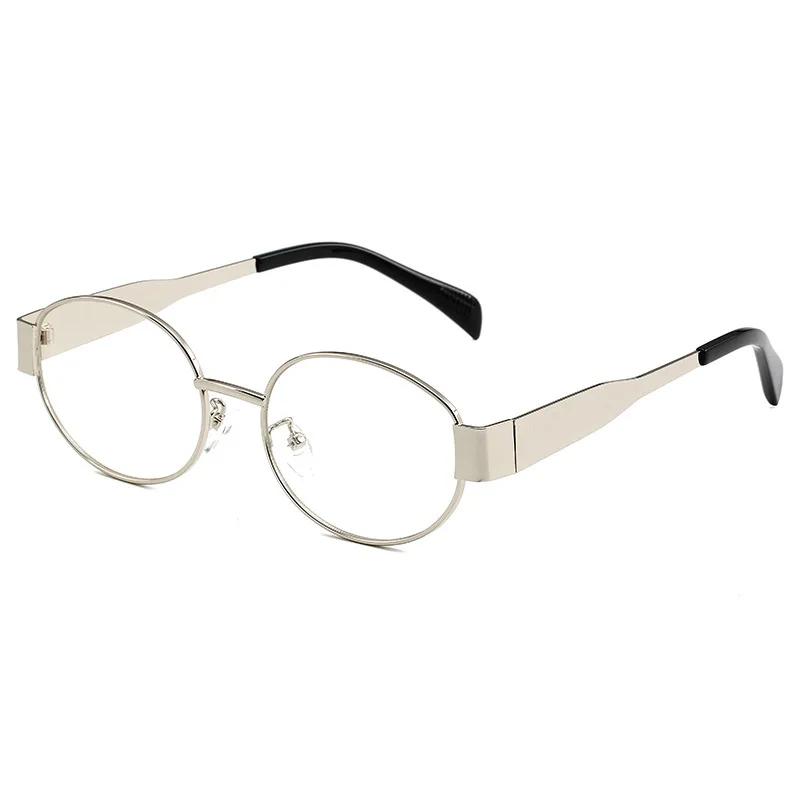 New Oval Sunglasses for Women Men Trendy Metal Frame Sun Glasses Classic Shades Lentes De Sol Mujer