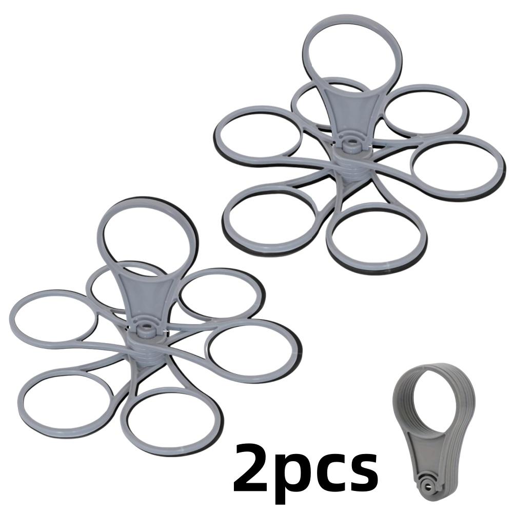 1/2pcs Collapsible Cup Holder with Sturdy Handle Pocket-Sized Portable Beverage Rack for Bars Takeout Coffee & Beer Cups Access