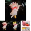 Creative And Adorable Car Paper Towel Holder Plush Material Approx. 48*19cm Green Flower Duck