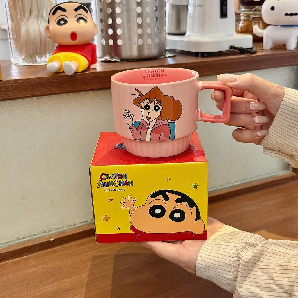 Mug High Value Stacked Cup Ceramic Family Four Water Cup Women'S Home Coffee Breakfast Cup