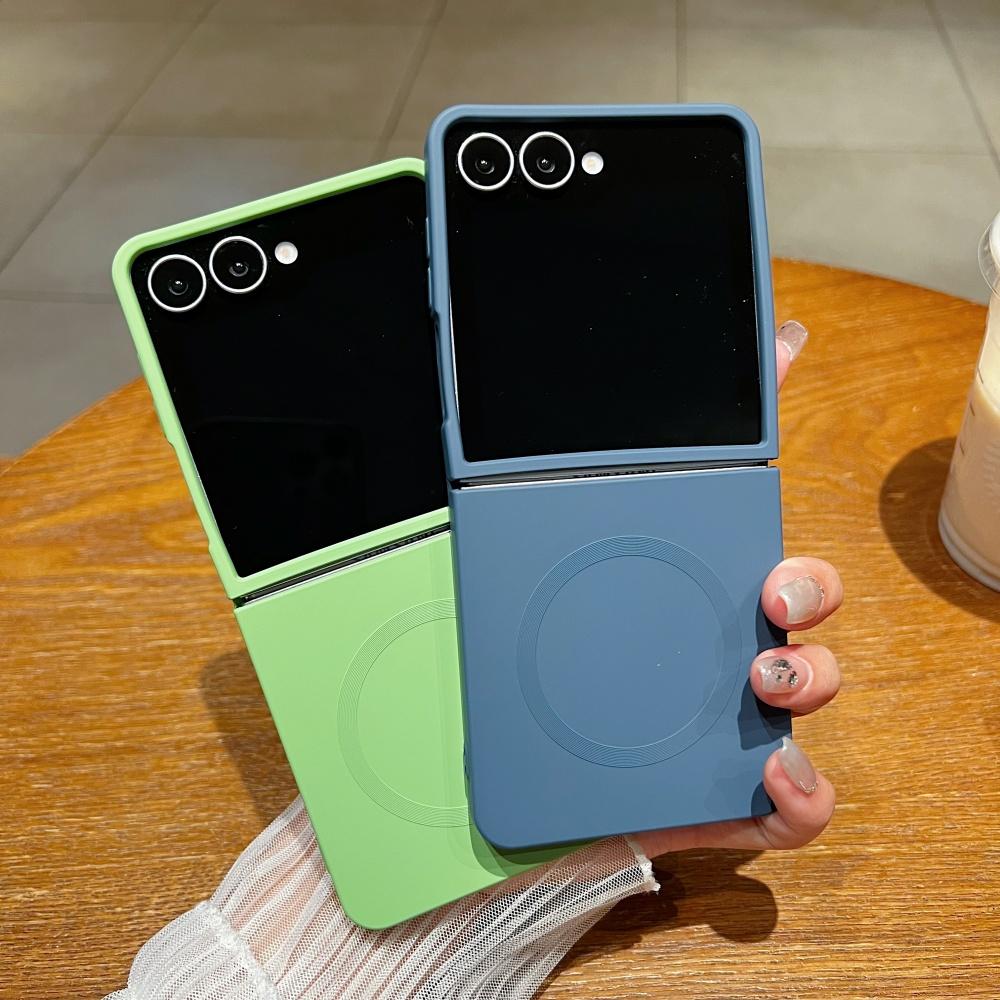 Z Flip 7 Magnetic Liquid Silicone Case for Samsung Galaxy Z Flip 7 SE 6 4 3 ZFlip 6 Flip7 Wireless Charging Cover