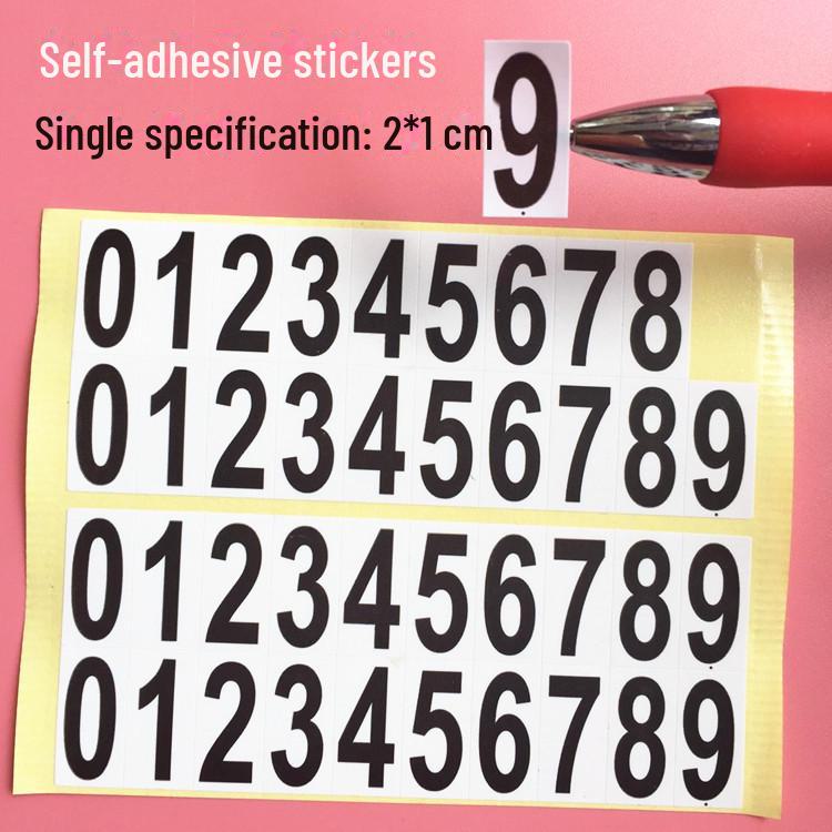 Temporary Parking Phone Number Sticker, 0-9 Digital Coding Label